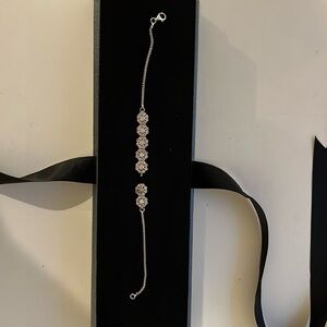 EFFY Sterling Silver & 0.46 TCW Diamond Floral Bracelet